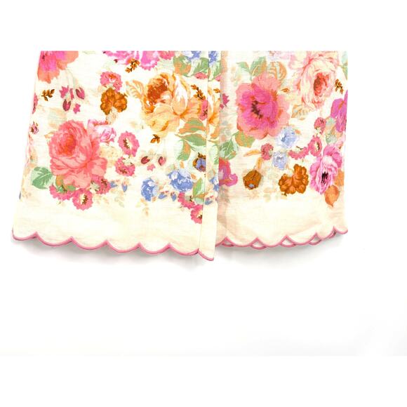 NWT Designer Zimmerman Raie Floral Crop Flare Linen Pants Size OP - Picture 4 of 16